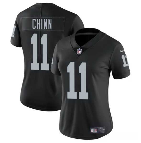 Womens Las Vegas Raiders #11 Jeremy Chinn Black 2025 Vapor Stitched Jersey Dzhi->las vegas raiders->NFL Jersey